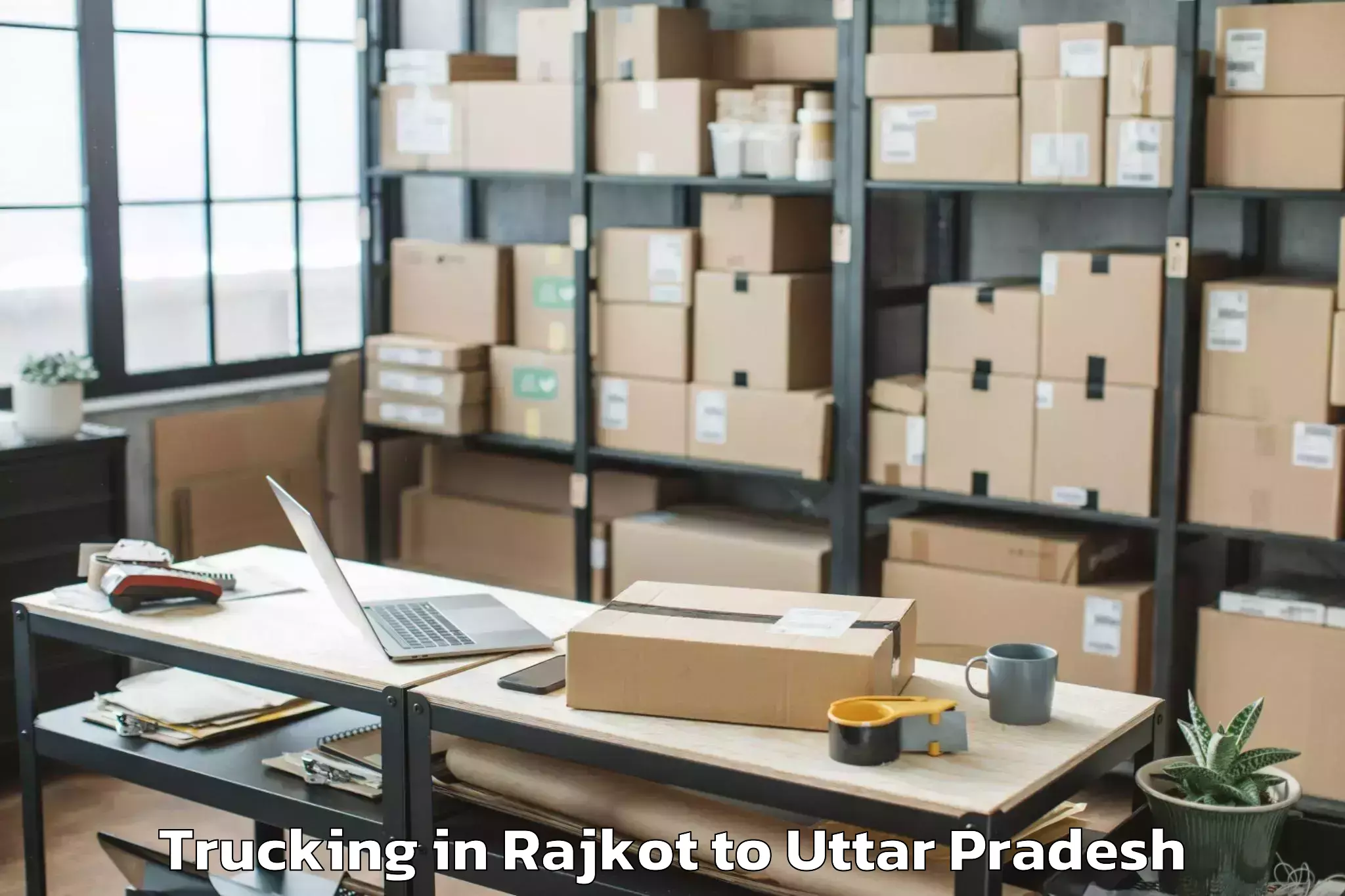 Book Your Rajkot to Gohand Trucking Today